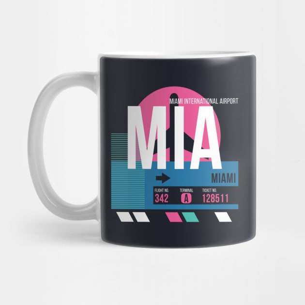 Miami (MIA) Airport Code Baggage Tag by SLAG_Creative